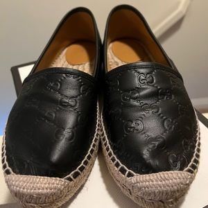 Gucci black monogram espadrilles NO RETURNS